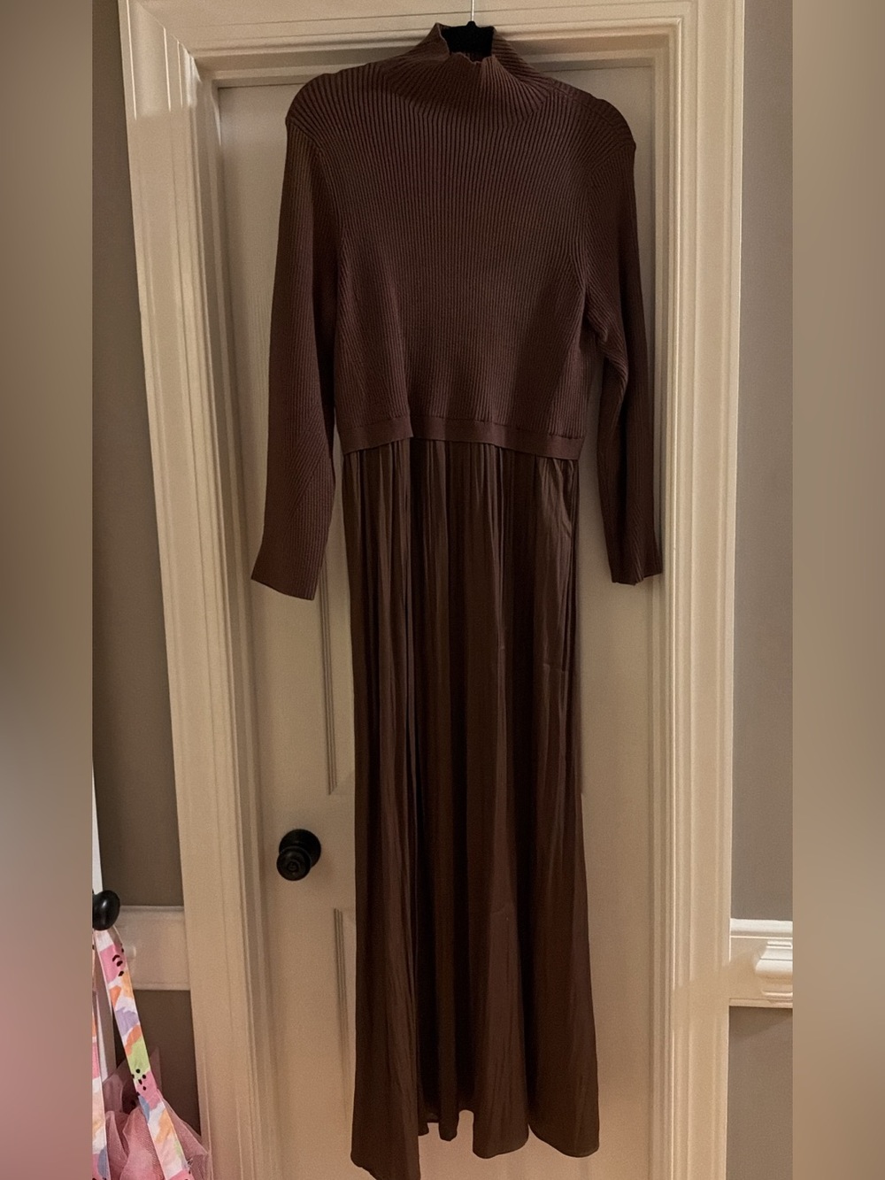 Anthropologie Long Sleeve Thea Twofer Maxi Dress